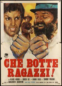5r151 RETURN OF SHANGHAI JOE Italian 2p '74 Klaus Kinski, Cheen Lie, wacky spaghetti western art!