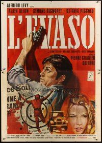 5r163 WIDOW COUDERC Italian 2p '71 different art of Alain Delon by Rodolfo Gasparri!