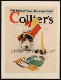 5r036 COLLIER'S magazine cover February 18, 1933 art of cute dogs buried in snow by Gene Klebe!