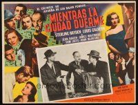 5r021 ASPHALT JUNGLE Mexican LC '50 Sterling Hayden points gun at Calhern & Jaffe with jewels!