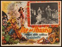 5r057 BIRD OF PARADISE Mexican LC '51 sexy Debra Paget made to walk on burning coals, best scene!