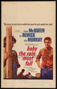 5r264 BABY THE RAIN MUST FALL WC '65 Steve McQueen gets in trouble & gets under Lee Remick's skin!