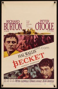 5r268 BECKET WC '64 Richard Burton in the title role, Peter O'Toole, John Gielgud