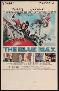 5r273 BLUE MAX WC '66 great artwork of WWI fighter pilot George Peppard in airplane!