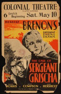 5r278 CASE OF SERGEANT GRISCHA WC '30 art of WWI Russian soldier Chester Morris & Betty Compson!