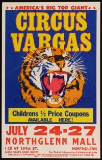 5r283 CIRCUS VARGAS WC '80s cool artwork of growling tiger!