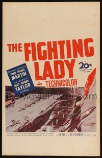 5r295 FIGHTING LADY WC '44 cool artwork of World War II Navy aircraft carrier & jets!