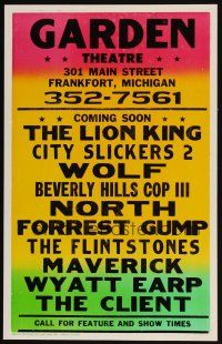 5r300 GARDEN THEATRE local theater WC '94 Lion King, Forrest Gump, Wyatt Earp & more!