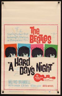 5r304 HARD DAY'S NIGHT WC '64 great image of The Beatles, rock & roll classic!