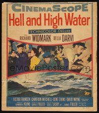 5r307 HELL & HIGH WATER WC '54 Samuel Fuller, Richard Widmark on military submarine!