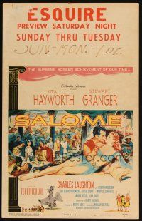5r350 SALOME WC '53 art of sexy reclining Rita Hayworth romanced by Stewart Granger!