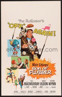 5r359 SON OF FLUBBER WC '63 Walt Disney, art of absent-minded professor Fred MacMurray!