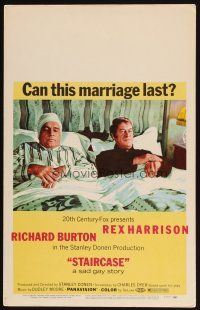5r361 STAIRCASE WC '69 Stanley Donen directed, Rex Harrison & Richard Burton in a sad gay story!