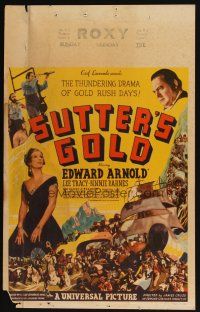 5r364 SUTTER'S GOLD WC '36 Edward Arnold & Binnie Barnes in the California Gold Rush!
