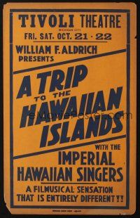 5r375 TRIP TO THE HAWAIIAN ISLANDS WC '30s the Imperial Hawaiian singers in a filmusical sensation!