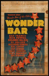 5r384 WONDER BAR WC '34 all-star cast, Kay Francis, Al Jolson, Del Rio, Dick Powell & many more!