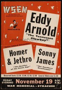 5r386 WSEN CONCERT stage show WC '65 Eddy Arnold, Homer & Jethro, Sonny James live!