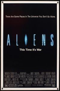5w051 ALIENS 1sh '86 Sigourney Weaver, Carrie Henn, some places you don't go alone!