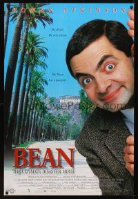 5w120 BEAN English 1sh '97 close-up of Rowan Atkinson as Mr. Bean in Hollywood!