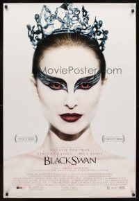 5w135 BLACK SWAN advance DS 1sh '10 Natalie Portman, wild image of wing-eyed dancer!