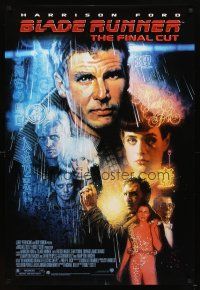 5w136 BLADE RUNNER DS 1sh R07 Ridley Scott sci-fi classic, art of Harrison Ford by Drew Struzan!
