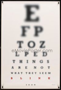 5w138 BLINK style A teaser 1sh '94 Madeleine Stowe, cool fuzzy image of eye chart!