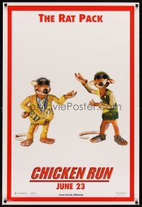 5w182 CHICKEN RUN teaser DS 1sh '00 Peter Lord & Nick Park claymation, the rat pack!