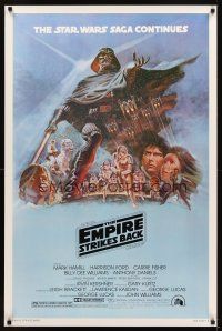 5w009 EMPIRE STRIKES BACK style B 1sh '80 George Lucas sci-fi classic, cool artwork by Tom Jung!