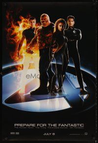 5w297 FANTASTIC FOUR style A teaser DS 1sh '05 Jessica Alba, Michael Chiklis, Marvel super heroes!