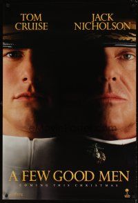 5w304 FEW GOOD MEN teaser 1sh '92 best close up of Tom Cruise & Jack Nicholson!