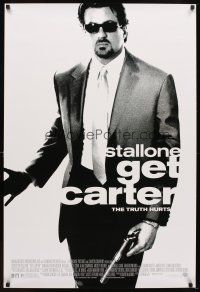 5w344 GET CARTER 1sh '00 great full-length image of Sylvester Stallone in cool shades w/gun!