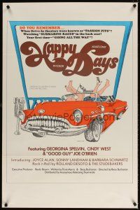 5w379 HAPPY DAYS 1sh '74 Georgina Spelvin, Cindy West, wacky drive-in sex art!