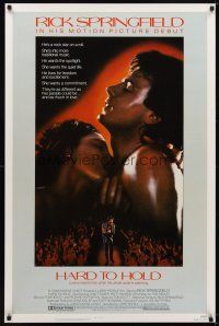 5w382 HARD TO HOLD 1sh '84 close-up of Rick Springfield, rock & roll concert!