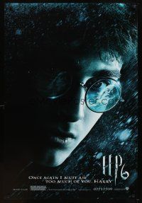 5w385 HARRY POTTER & THE HALF-BLOOD PRINCE teaser DS 1sh '09 Daniel Radcliffe close up!