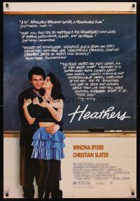 5w387 HEATHERS video 1sh '89 really young Winona Ryder & Christian Slater!