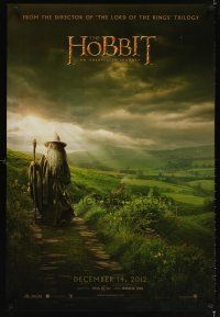 5w399 HOBBIT: AN UNEXPECTED JOURNEY teaser DS 1sh '12 cool image of Ian McKellen as Gandalf!