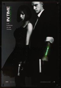 5w419 IN TIME style A teaser DS 1sh '11 Justin Timberlake, Amanda Seyfried, cool sci-fi, Time Out!