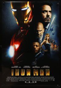 5w437 IRON MAN advance DS 1sh '08 Robert Downey Jr. is Iron Man, Terrence Howard!