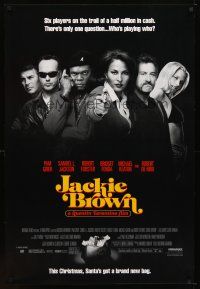 5w441 JACKIE BROWN advance 1sh '97 Quentin Tarantino, Pam Grier, Samuel L. Jackson, De Niro, Fonda!