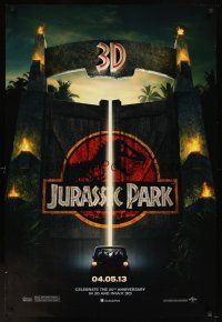 5w454 JURASSIC PARK teaser DS 1sh R13 Steven Spielberg, Richard Attenborough re-creates dinosaurs!