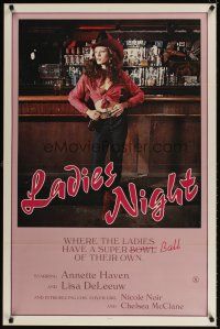 5w465 LADIES NIGHT 1sh '80 great urban cowboy-like image of Annette Haven!