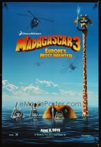 5w522 MADAGASCAR 3: EUROPE'S MOST WANTED teaser DS 1sh '12 Ben Stiller, Chris Rock, Schwimmer