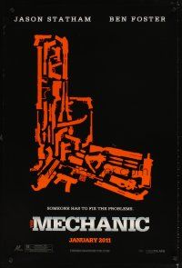 5w538 MECHANIC teaser DS 1sh '11 Jason Statham, Ben Foster, cool montage of guns!