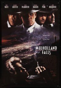 5w553 MULHOLLAND FALLS 1sh '96 cool film noir image of Nick Nolte, Melanie Griffith smoking!