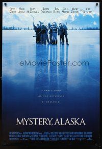 5w561 MYSTERY ALASKA blue style DS 1sh '99 Russell Crowe, Hank Azaria, Burt Reynolds, hockey!