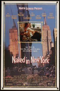 5w565 NAKED IN NEW YORK 1sh '93 Martin Scorsese, Eric Stoltz, great image of NYC skyline!