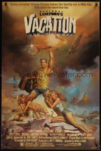 5w569 NATIONAL LAMPOON'S VACATION 1sh '83 sexy art of Chevy Chase by Boris Vallejo!