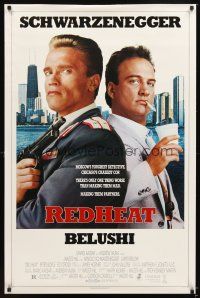 5w627 RED HEAT 1sh '88 Walter Hill, great image of cops Arnold Schwarzenegger & James Belushi!