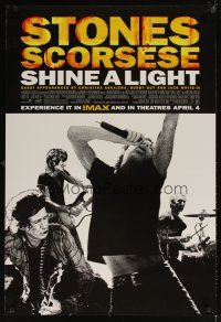 5w667 SHINE A LIGHT advance DS 1sh '08 Martin Scorcese's Rolling Stones documentary, concert image!