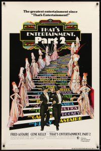 5w731 THAT'S ENTERTAINMENT PART 2 style B int'l 1sh '75 art of Fred Astaire, Gene Kelly & showgirls!